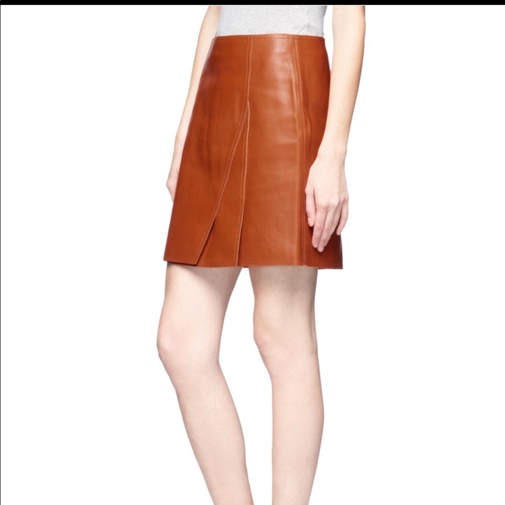 Phillip Lim 3.1 Black Leather Mini Skirt - Sz 6